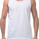 Pro Club Mens Heavyweight Cotton Tank Top Outerwear (XX-Large, Snow White)