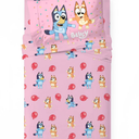 Bluey Balloon Party Kids 3 Piece Pink Bed Sheet Set, Twin