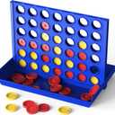 Pup Go Medium Size 4 in a Row Game for Kids Ages 3+, Classic Family Board Game for Kids & Adults, Perfect Educational Toy for Boys Girls, Portable 2-Player Strategy Games Foldable with 6 Spare Discs