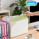 25-Pack Pastel Hanging File Folders, Letter Size with 1/5-Cut Tabs, 35 Transparent Label Cards, 50 Sticker LabelsHome Office & Filing Cabinets