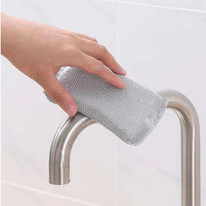 4PCS Steel Wire Dishwashing Sponge Sponge Wipe Household Scouring