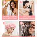 Years calm Heat Cap For Deep Conditioning Shower CapReusable Three-Layer Structure Waterproof Hair Cap  Applicable Tofor Bathing, Hair Care, And Other Uses (Pink, One Size)