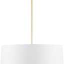 Hampton Hill Presidio Chandelier for Dining Room, 5-Light Chandelier for Entryway with Adjustble Height, Sloped Ceiling Compatible, Modern Chandelier Light, 24" W, Gold/White