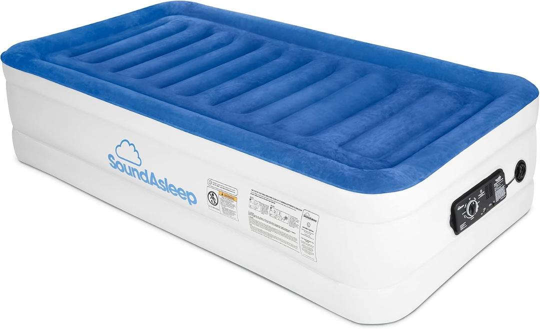 SoundAsleep CloudNine Series Raised Twin Air Mattress with Dual Smart Pumps