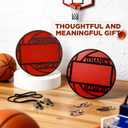 12 Set/36 Pcs Basketball Thanks Coach Gifts Set for Coach Wood Photo Picture Frame Basketball Appreciation Gift Set with Thank You Keychain Silver Whistle for Sport Instructor