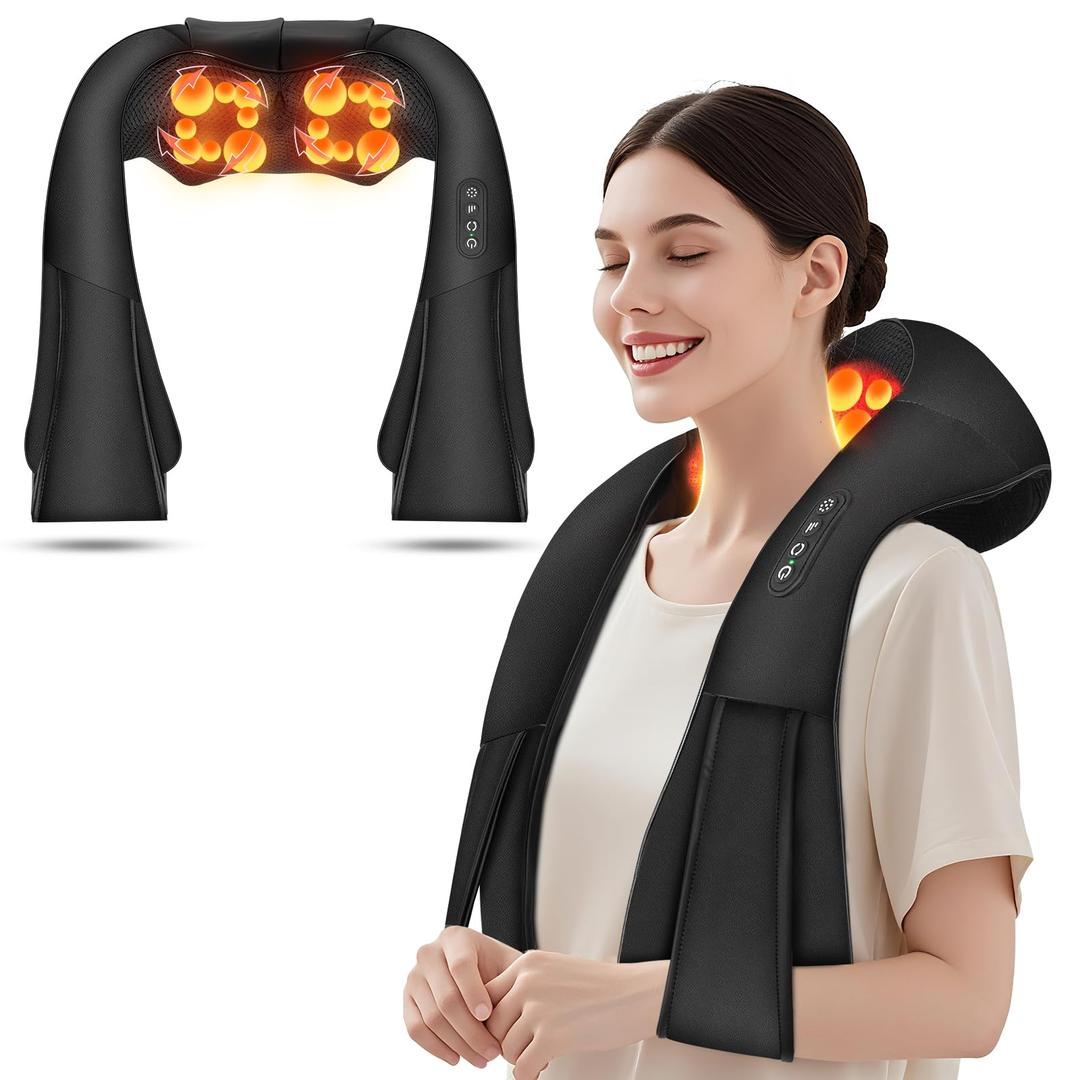AERLANG Fathers Day Dad Gifts Neck Massger,Shiatsu Neck and Back Massager with Heating Neck and Shoulder Massager Deep Kneading Pillow for Massage Use Gifts for Women Men Dad Mom