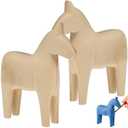 1Pc Unfinished Wooden Horse Ornaments for DIY Craft Projects Perfect for Painting and Home Decoration Ideal for Festivals and Parties