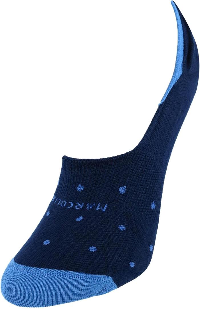 Marcoliani Women's Polka Dot Invisible Touch Liner Sock (Navy)