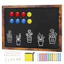 JEFURE Magnetic Chalkboard, 12x16 Inches Blackboard for Wall, Black Dry Erase Board for School, Office, Home, Bar and Restaurant Menu