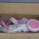 KB Montessori Baby Walker - Interactive Push Toy for Toddlers Learning to Walk with Soft Music & Lights, Adjustable Speed & Non-Slip Wheels, Educational Activity Center (Pink)