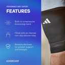 Adidas Aeroready Performance Support Knee Sleeve, Seamless Knitted Knee Compression Sleeve