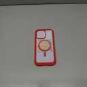 Miracase Magnetic for iPhone 15 Pro Max Case 6.7'' [Compatible with Magsafe] Full-Body Military Drop Proof for iPhone 15 ProMax Case with Built-in 9H Tempered Glass Screen Protector,Red