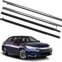 Window Molding Trim for Honda Accord 2013-2018 Accessories, 4PCS Chrome Outer Door Weatherstrip Seal Belt, Replace#72450-T2A-A01 72410-T2A-A01 72950-T2A-A01 72910-T2A-A01