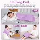 Heating Pad,Electric Heating Pads,Heating Pad for Back,Lavender,24x20 Inch | Heating Pads for Shoulder,Neck,Abdomen,Knee,Arms,Legs,Heat Pad for Birthday Father Mother Gift Women Men,6 Heat Settings