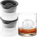 Tovolo Craft Ice Molds  Baseball 2.5 Large Sports Ice Spheres for Whiskey, Bourbon, Cocktails, Gifts & More  2 Pack Slow Melting, Stackable, BPA-Free Silicone Leak-Proof Lids, Dishwasher-Safe