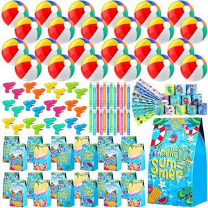 Pool Party Favors and Beach Party Favors - 120 PCS Party Bag Stuffers for Kids Including Beach Balls, Kids Sunglasses Bulk, Bubble Wands, and More for Beach Pool Party Favors, Birthday Party Supplies