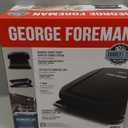 George Foreman 4-Serving Removable Plate Electric Grill and Panini Press, George Tough Non-Stick Coating, Drip Tray Catches Grease, Black