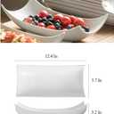 Gomakren Serving Platters Serving Bowls Set Turkey Serving Platter Porcelain Serving Dishes For Entertaining Special Curved Deep Large Thanksgiving Christmas Dishes Gifts Set of 2 White 12 Inch