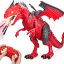 Betheaces Remote Control Dinosaur,Dragon Toy for Kids Boys Girls Red Dragon Figures Learning Realistic Looking Large Size with Roaring Spraying Light Up Eyes for Birthday Xmas Gifts (Style-1)
