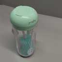 IvyWind Electric Travel Baby Bottle Brush Set with Storage Box, Automatic Bottle Cleaner Brush Kit with Silicone Bottle/Nipple/Straw Brush, Milk Frother Electric and Drainage Rack, Rechargeable, Green