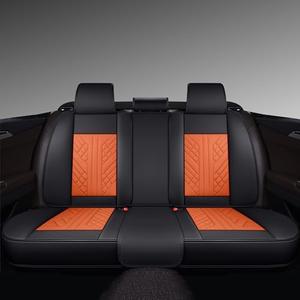 GXT Bench Seat Cover, Premium Faux Leather Bench Seat Covers for Trucks - Universal Fit for Most Sedans SUV Pick-up Truck, Durable for Long Lasting Protection(Black and Burrnt Orange)