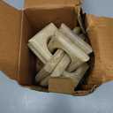 Boho Wooden Chain Links Decorative Object for Coffee Table & Shelf | Handmade Mango Wood Knot Sculpture | Rustic Modern Arch Dcor for Living Room, Entryway, Console,Office Home Accent (Natural)