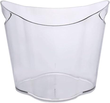 Ice Buckets for Parties, 2 PCS Clear 6 Liter Plastic Tub for Drinks and Parties, Clear Ice Bucket for Champagne Beer Sparkling Cocktails Extra Large Model