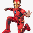MARVEL Boys Deluxe Iron Man Costume, Kids Tony Stark Superhero Halloween Costume, Child - Officially Licensed, Size Youth Boy Large