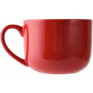 50oz large Ceramic Soup Mug with Handles for Coffee, Tea, Ice Cream, Cereal (Red)