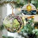 2 x Cross Ornament, Christmas Ornament  Christmas Tree Decor, Holiday Decoration, Stocking Stuffer, Christian Gifts, Religious Gifts, Festive Gift Idea, Gifts for Christians, Friends, and Family
