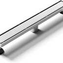 Linear Shower Drain 60 Inch With 2-in-1 Tile Insert Panel, Brushed AISI 304 Stainless Steel for Fast Drainage, Floor Drain for Bathroom, Kitchen, Garage & More