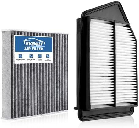 RVgolf Engine+Cabin Air Filters Set Fit for 2013-2017 Honda Accord 2.4L, 2015-2020 Acura TLX 2.4L(All Not for Hybrid) Engine Air Filter for My Car Replacement Automotive Accessories CF10134 CA11476