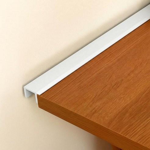 Fullhawl 1 Pcs White Desk to Wall Gap Filler PVC Plastic Office Desk Attachment Long and Wide Gap Filler Eliminates Wall Gaps Easy Installation and Fits Most Desks, 48inches