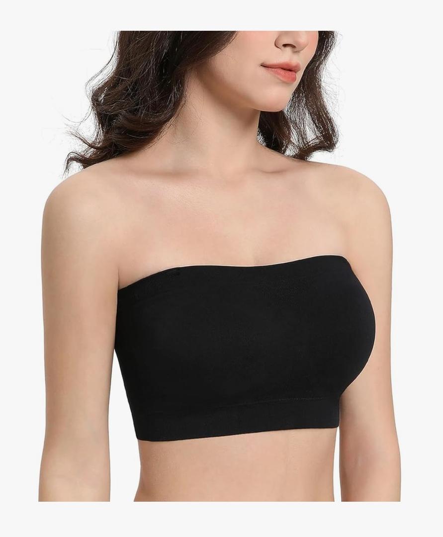 HACI Strapless Bra Wireless No-Slip Seamless Bandeau Tube Top for Women Everyday, XL