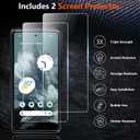 2 x for Google Pixel 8 Pro Case, with [2 Pcs Screen Protectors] [10FT Drop Protection] Dual Layer Full Body Heavy Duty Protective Case for Google Pixel 8 Pro 6.7 inch, Black