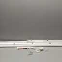 ALLZONE Tension Curtain Rod for Windows, 123 to 160 Inch, Heavy Duty Extra Long Curtain Rods, Non-Slip Bathroom Shower Tension Rod, Renter Friendly, Adjustable, Spring Loaded, White