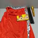 7Pcs King Costume Outfit for Kids-Red Royal Cape Golden Crown Assembled Scepter Crown Chain Brooch 3 Crown Rings