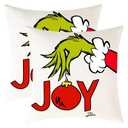 Grinch Throw Pillows Christmas, Grinch Pillowcases Christmas Pillow Cases Grinch Theme Christmas Decorations Home, Style A Set of 2 (16 x 16 Inch)