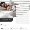 AOSKY Cordless Zebra Blinds for Windows Pull Down Roller Window Shades Dual Layer Light Filtering Privacy for Day and Night, Free-Stop Door Shades for Home Easy to Install (24" W X 72" H, White)