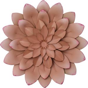 Everydecor Succulent Metal Flowers Wall Decor  Pink, Hand Painted, 3D Flower Art Decoration for Living Room, Bedroom, Kitchen, Bathroom - Floral Decor for Indoor & Outdoor Use