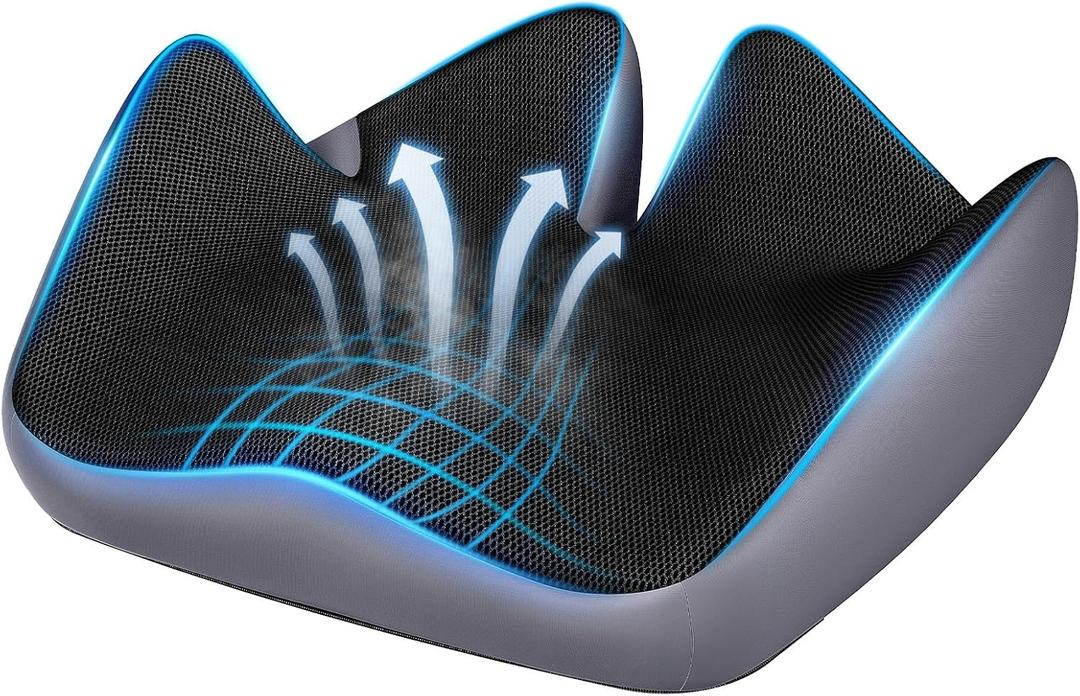 Seat Cushion for Relief Sciatica - Memory Foam Cushion for Office Chair, Hip & Coccyx Pain Relief for Long Sitting,2025 Upgraded Large Seat Cushion for Soft Support,Suitable for Game Chair/Wheelchair