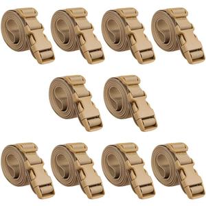 MAGARROW 40" 60" Strap Buckle Packing Straps Adjustable 1-Inch Belt Rope (Set of 10) (1" Wide - 40" Long, Tan)