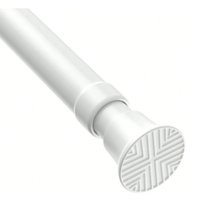 White Tension Curtain Rods 23 to 46 Inch,Spring Loaded Curtain Rods No Drilling,Small Tension Rod for Windows Door Closet,Pressure Rod