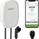 EMPORIA Level 2 EV Charger - NEMA 14-50 EVSE w/ J1772 Connector - 48 amp EV Charger Level 2, 240v WiFi Enabled Electric Vehicle Charging Station, 25ft Cable, White