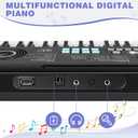61 key keyboard Piano,Portable Electronic Digital Piano,Built In Dual Speakers,External Microphone,Power Plug,Rich Teaching Content,Multi-Functional Electronic Piano Suitable For Beginners iiw88