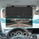 NAZZO Car Visor Extender Sun Blocker, Polarized Sunvisor Extension with Removable Magnetic PC Lens, Anti Glare Car Visor Extended for Safe Driving, Universal for SUV, Family Automotive, Black