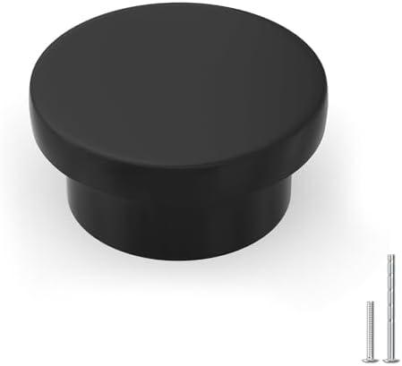homdiy 4 Pack Kitchen Cabinet Knobs Black Drawer Dresser Knobs Matte Black Zinc for Desk Drawers Cupboard Hardware