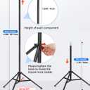 Hemmotop 7x5ft (HxW) T-Shape Photo Backdrop Stand, Portable Green Screen Stand Only with 5 Clip Clamps and Carry Bag, Adjustable Background Support Kit for Birthday, Baby Shower, Parties, Photoshoots