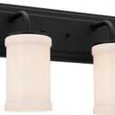 Kichler Vetivene 15.2 Inch 2 Light Vanity Light with Opal Glass in Textured Black