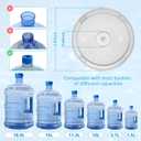 MJIYA Portable Water Bottle Pump, Universal Bottle Electric Water Dispenser with Switch and USB Charging, for Camping, Kitchen, Workshop, Garage (White)